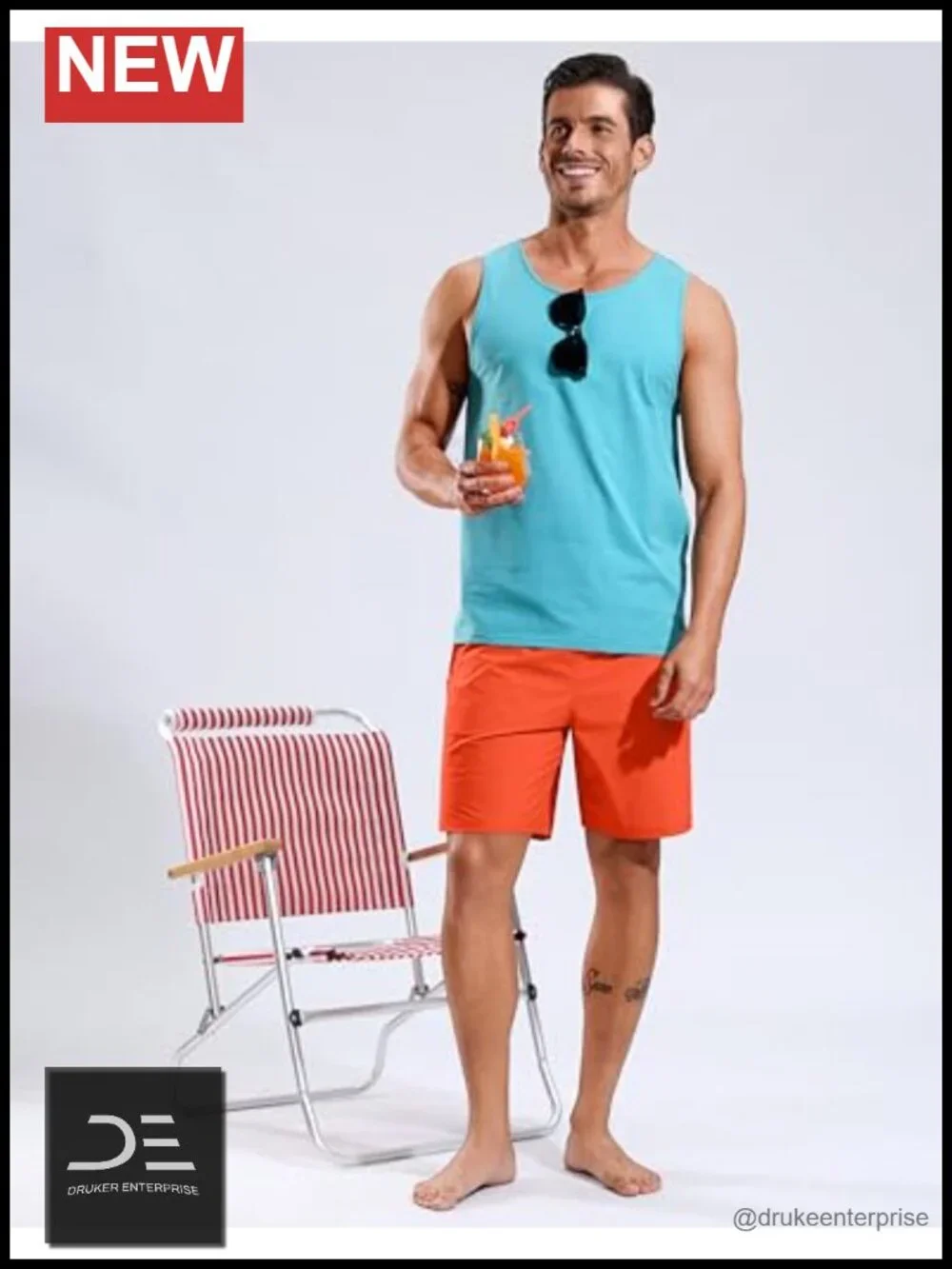 Mens Swim Trunks with Compression Liner 7